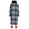 FRONT STREET 8 blue/yellow check woman coat lined FW113 MADE IN ITALY