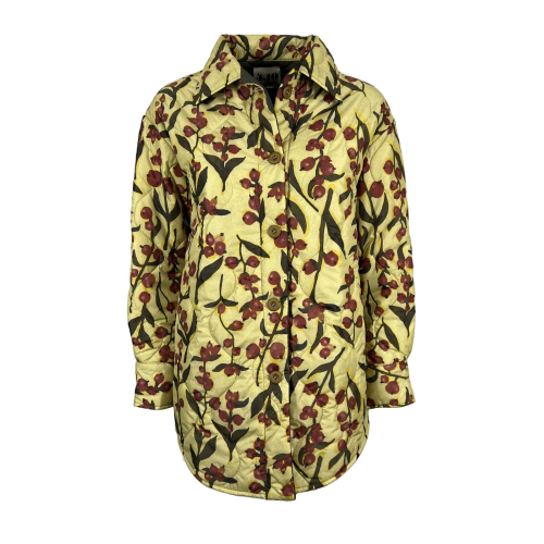 4.10 by BottegaChilometriZero women's yellow quilted shirt jacket DD22606 FANTASY 100% nylon MADE IN ITALY