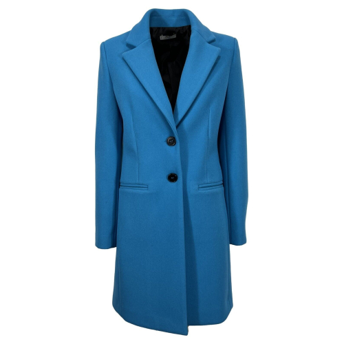 OPTIONS LIGHT BLUE woman coat art 773 100% polyester MADE IN ITALY