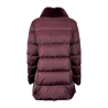 PERSONA by Marina Rinaldi semi-fitted bordeaux satin down jacket for women 23.1484082 PERON