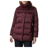 PERSONA by Marina Rinaldi semi-fitted bordeaux satin down jacket for women 23.1484082 PERON