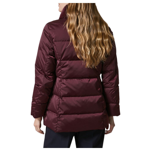 PERSONA by Marina Rinaldi semi-fitted bordeaux satin down jacket for women 23.1484082 PERON