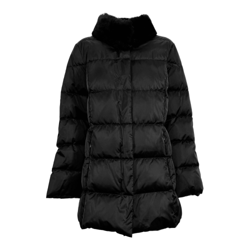PERSONA by Marina Rinaldi satin down jacket for women semi-fitted black 23.1484082 PERON