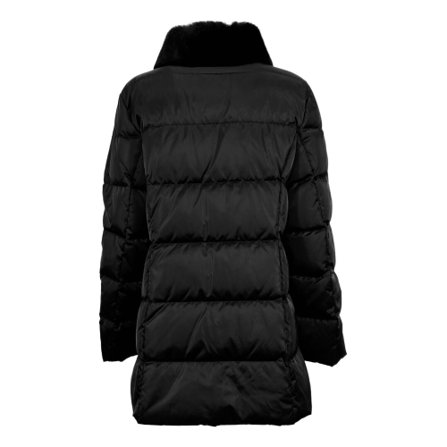 PERSONA by Marina Rinaldi satin down jacket for women semi-fitted black 23.1484082 PERON