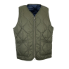 MADSON by BottegaChilometriZero gilet uomo trapuntato double-face stampa blu denim/unito militare DU22726 FANTASIA MADE IN ITALY