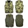MADSON by BottegaChilometriZero double-face quilted vest with deer print military green/uniform DU22726 MADE IN ITALY