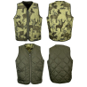 MADSON by BottegaChilometriZero gilet trapuntato double-face cervi verde/unito militare DU22726 MADE IN ITALY