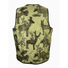 MADSON by BottegaChilometriZero double-face quilted vest with deer print military green/uniform DU22726 MADE IN ITALY