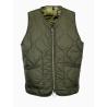 MADSON by BottegaChilometriZero gilet trapuntato double-face cervi verde/unito militare DU22726 MADE IN ITALY