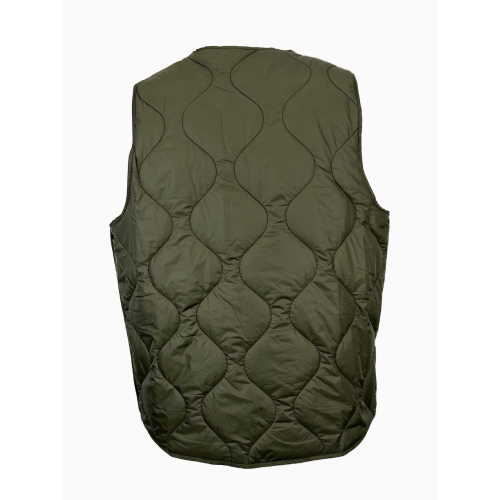 MADSON by BottegaChilometriZero double-face quilted vest with deer print military green/uniform DU22726 MADE IN ITALY