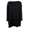TADASHI women's black flared blouse with Milano stitch TAI234084 MADE IN ITALY