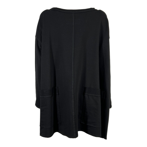 TADASHI women's black jersey maxi over blouse TAI234032 MADE IN ITALY