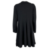TADASHI giacca donna lunga nera felpa garzata svasata TAI236040  MADE IN ITALY