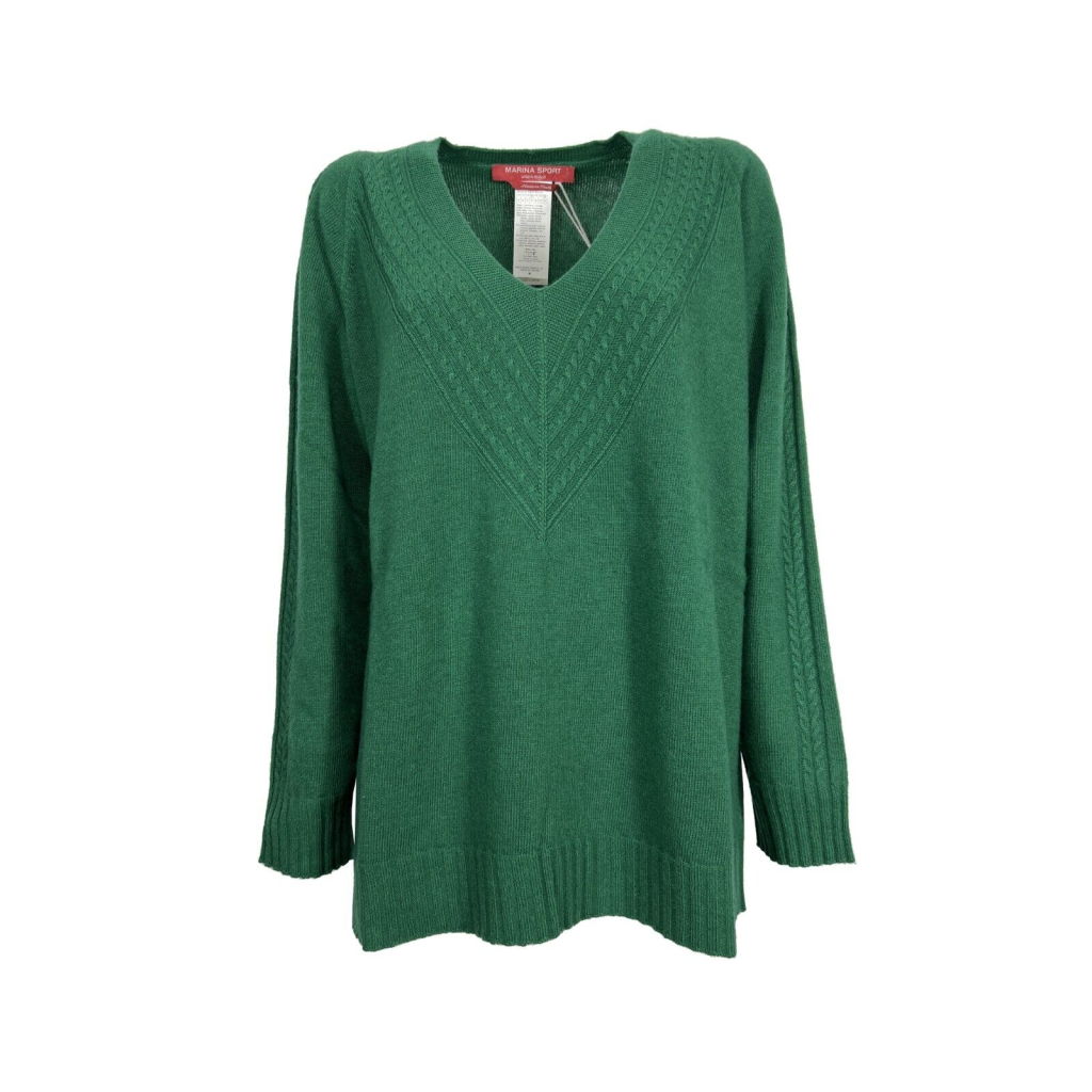 MARINA SPORT by Marina Rinaldi GREEN woman sweater 23.5363092 ARTIFICE MADE IN ITALY