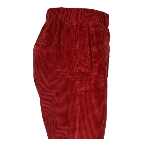 4.10 by BottegaChilometriZero pantalone donna velluto coste rosso DD22674 OPICINA MADE IN ITALY