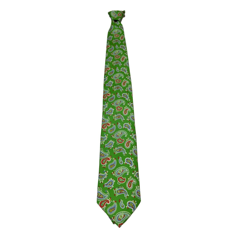 DRAKE'S LONDON Tie Man CASHMERE fantasy LIGHT GREEN 147x8 cm MADE IN ENGLAND