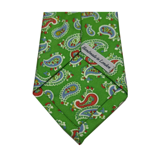 DRAKE'S LONDON Tie Man CASHMERE fantasy LIGHT GREEN 147x8 cm MADE IN ENGLAND