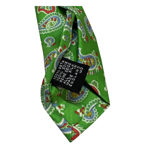 DRAKE'S LONDON Tie Man CASHMERE fantasy LIGHT GREEN 147x8 cm MADE IN ENGLAND