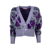 NOODLE women's short cardigan with flower pattern 3 buttons art 224 MADE IN ITALY