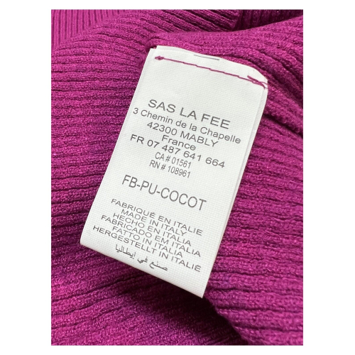 LA FEE MARABOUTEE women's ribbed turtleneck sweater FB-PU-COCOT MADE IN ITALY