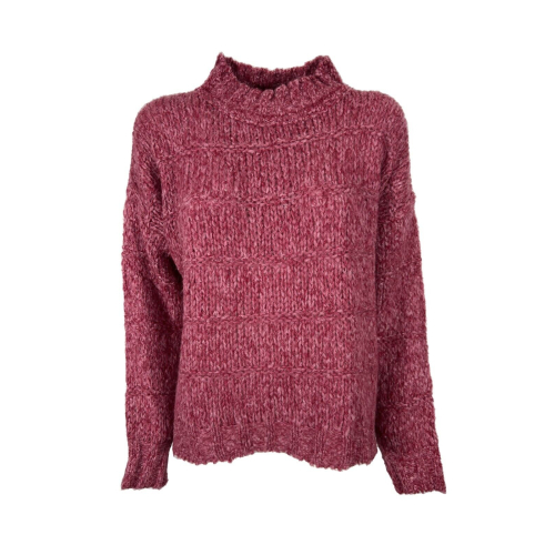 LA FEE MARABOUTEE maglia donna girocollo melange FE-PU-RALICE   MADE IN ITALY