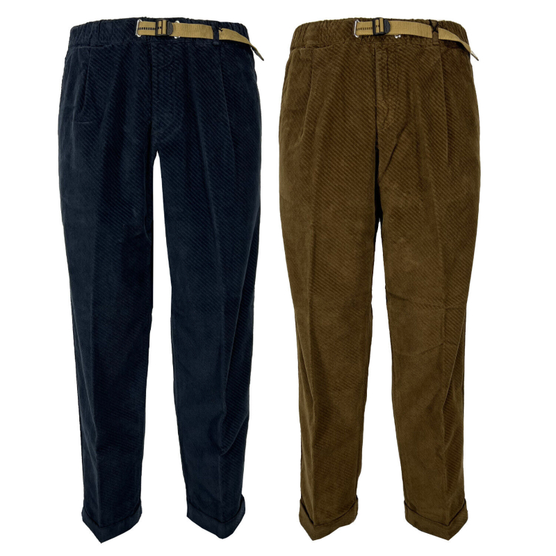 WHITE SAND pantalone uomo velluto diagonale WSU67 312 ALEX 100% cotone MADE IN ITALY