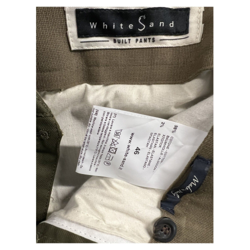 WHITE SAND green men's trousers WSU04 173 EVAN 98% cotton 2% elastane MADE IN ITALY