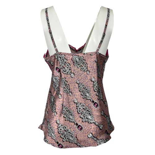 IL THE DELLE 5 women's patterned top JEWELS pink/black LEOPARD 56ST JEWELS MADE IN ITALY