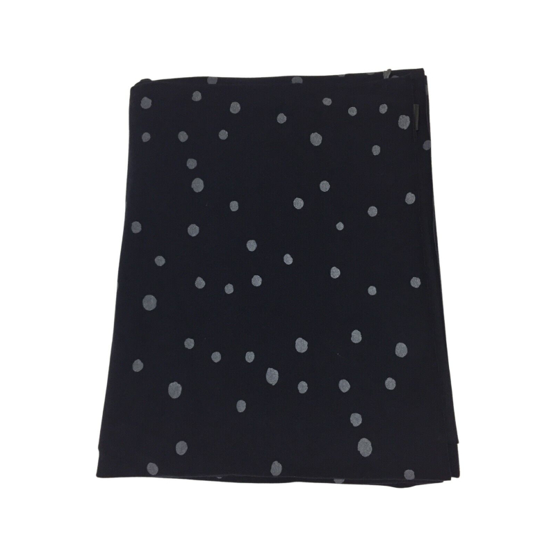 Women's maxi scarf NEIRAMI blue with small polka dots art AC09PS-N/W1 MADE IN ITALY