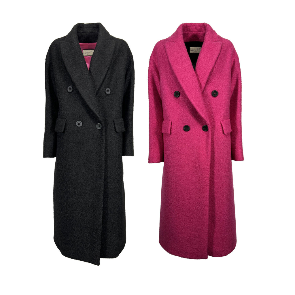 Women's Teddy Double-Breasted Coat LUCREZIA T. LT701LU200 100% polyester MADE IN ITALY