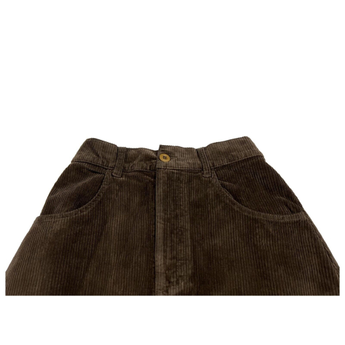 4.10 by BottegaChilometriZero women's flared corduroy brown skirt DD22631 OPICINA MADE IN ITALY