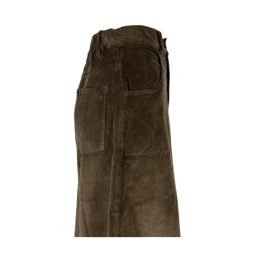 4.10 by BottegaChilometriZero women's flared corduroy brown skirt DD22631 OPICINA MADE IN ITALY