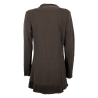 SOKO NI INAI woman brown brushed cotton fleece jacket FP133-12 MADE IN ITALY