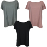 NEIRAMI t-shirt donna scollo tondo over T369JE-N/S1 94% cotone 6% elastan MADE IN ITALY