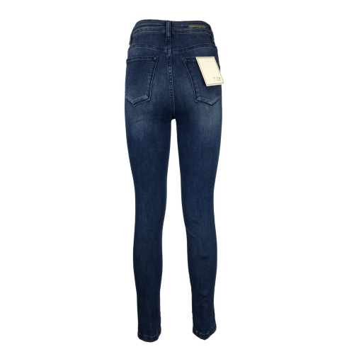7.24 jeans donna denim scuro LAILA BLUE 98% cotone 2% elastan MADE IN ITALY