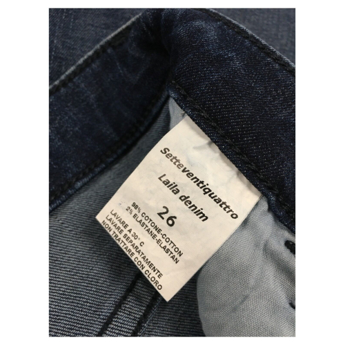 7.24 dark denim woman jeans LAILA BLUE 98% cotton 2% elastane MADE IN ITALY