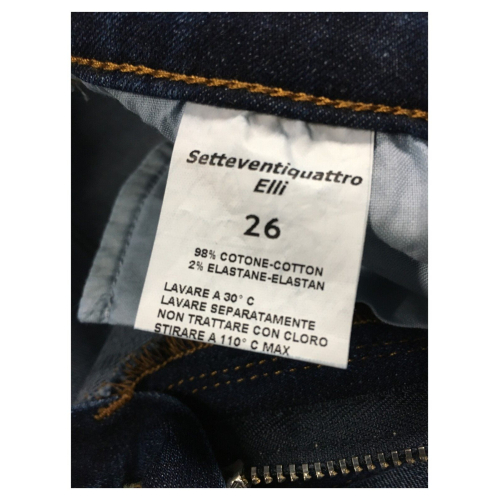 7.24 jeans donna denim stone trombetta ELLI BLUE 98% cotone 2% elastan MADE IN ITALY