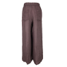 TREBARRABI women's mauve linen trousers elastic waist POM RILI 100% linen MADE IN ITALY