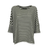 LABO.ART t-shirt donna a scatola over righe FARA JERSEY RIGATO 95% cotone 5% elastan