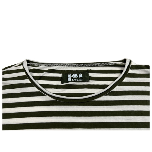 LABO.ART women's over striped box t-shirt FARA JERSEY STRIPED 95% cotton 5% elastane