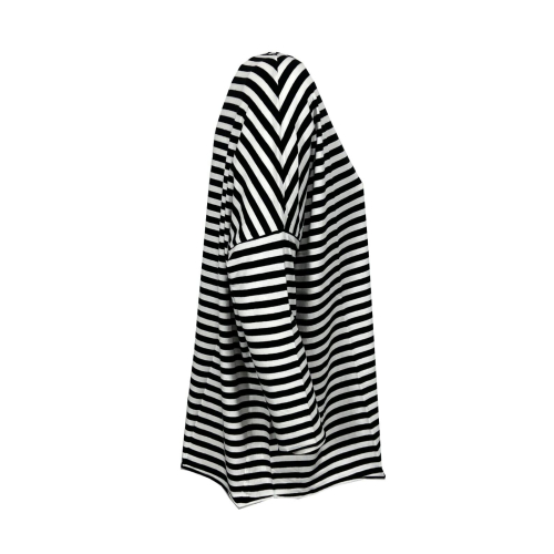 LABO.ART t-shirt donna righe bianco/nero girocollo ATA JERSEY RIGATO MADE IN ITALY