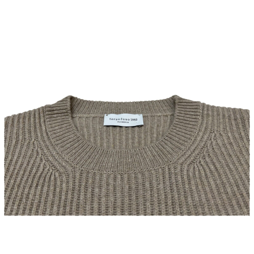 TERZO FUSO 1952 English rib men's sweater SP028 90% wool 10% cashmere MADE IN ITALY