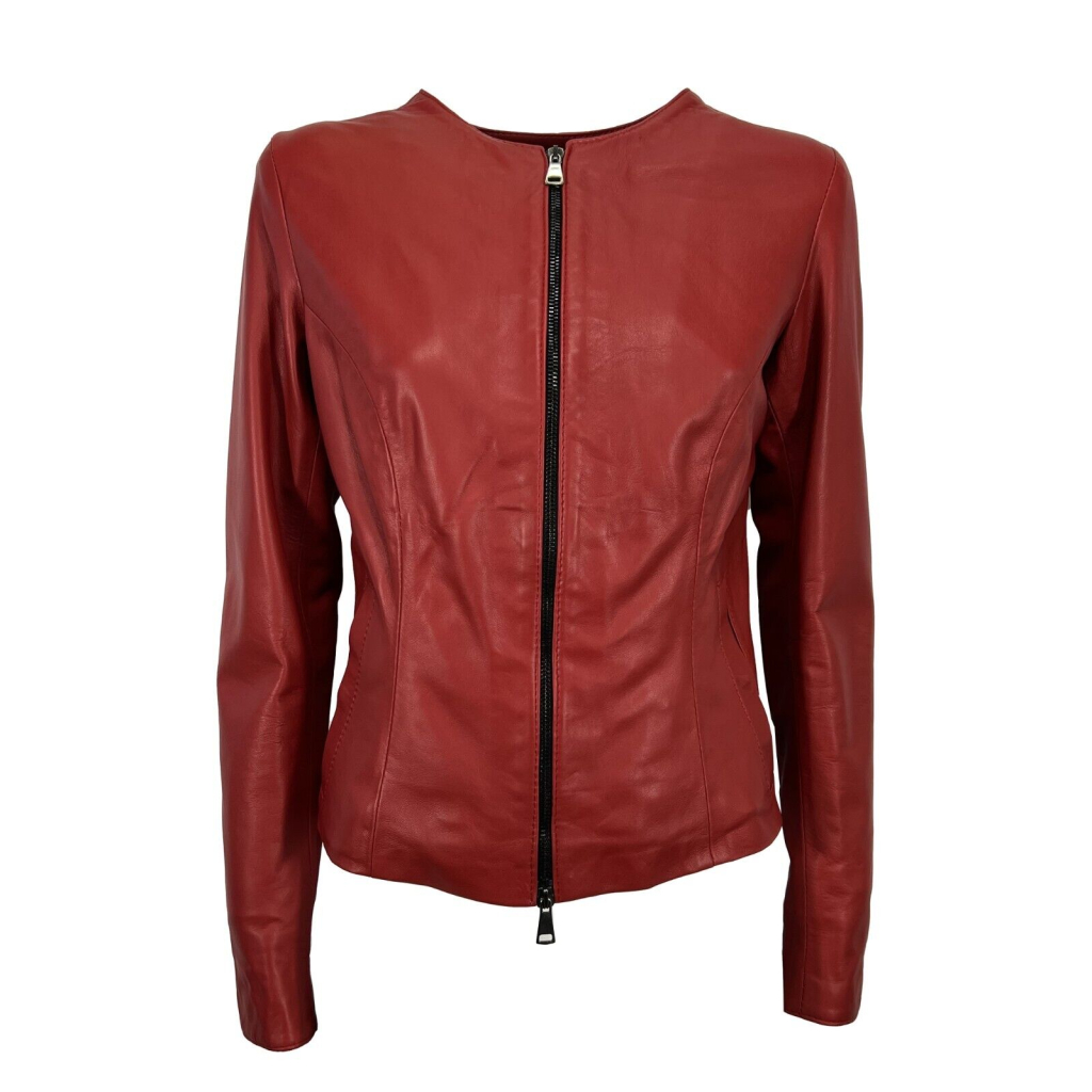 SOMETHING SPECIAL COLLECTION red women's jacket model GUCCI NAPPA 100% leather MADE IN ITALY