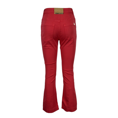 SEMICOUTURE jeans donna cotone rosso CNTY15 MADE IN ITALY