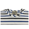 SEMICOUTURE t-shirt donna rigata bianco/nero/azzurro Y3SJ23 BESSIE MADE IN ITALY