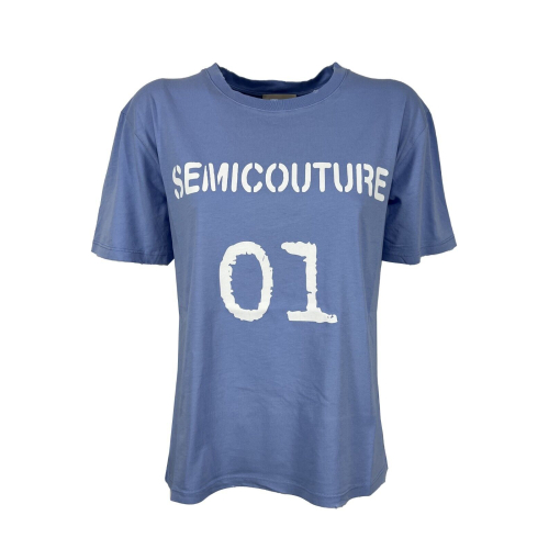 SEMICOUTURE t-shirt donna mezza manica CNTJ01 100% cotone MADE IN ITALY
