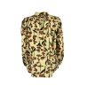 4.10 by BottegaChilometriZero women's shirt with yellow/green/burgundy branch pattern DD22605 MADE IN ITALY