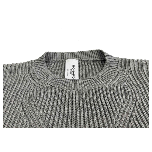 BONARDI TRICOT man ribbed winter cotton sweater 100% cotton MADE IN ITALY