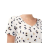 LEO & UGO t-shirt donna bianca stampa blu/cielo/oro TEJ228 DAISY