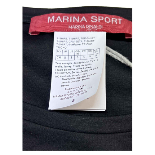 MARINA SPORT t-shirt stondata nera 23.5973062 VAGANTE 100% cotone